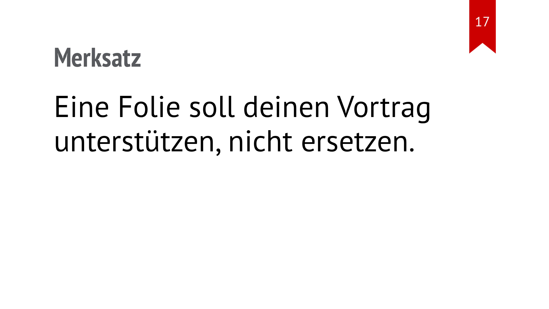 Die Aussage „Das Internet verbindet Menschen welt­weit.“ steht groß und mittig auf der Folie.