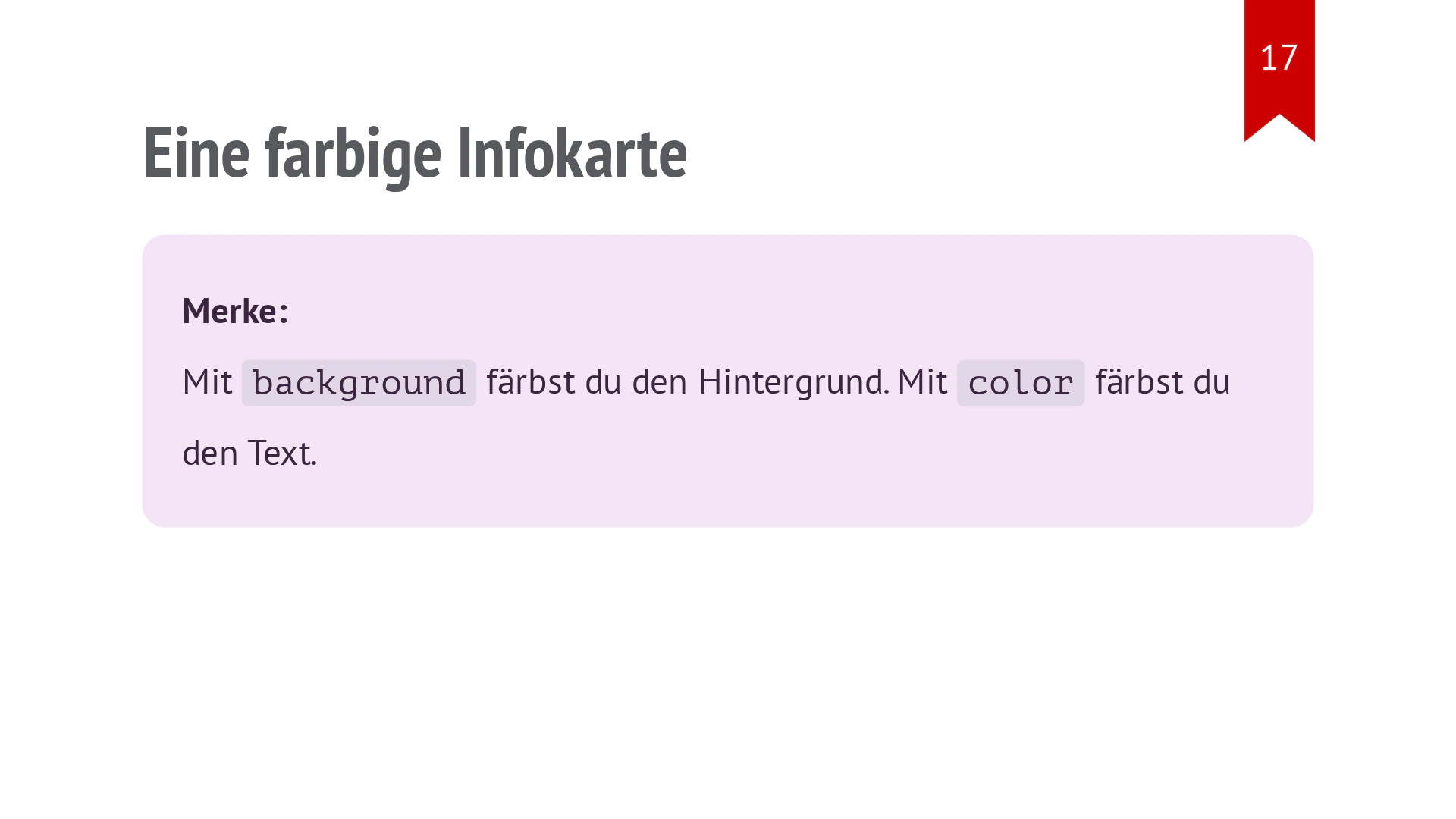 Eine hellblaue Infokarte mit blauem Rand hebt einen Tipp hervor.