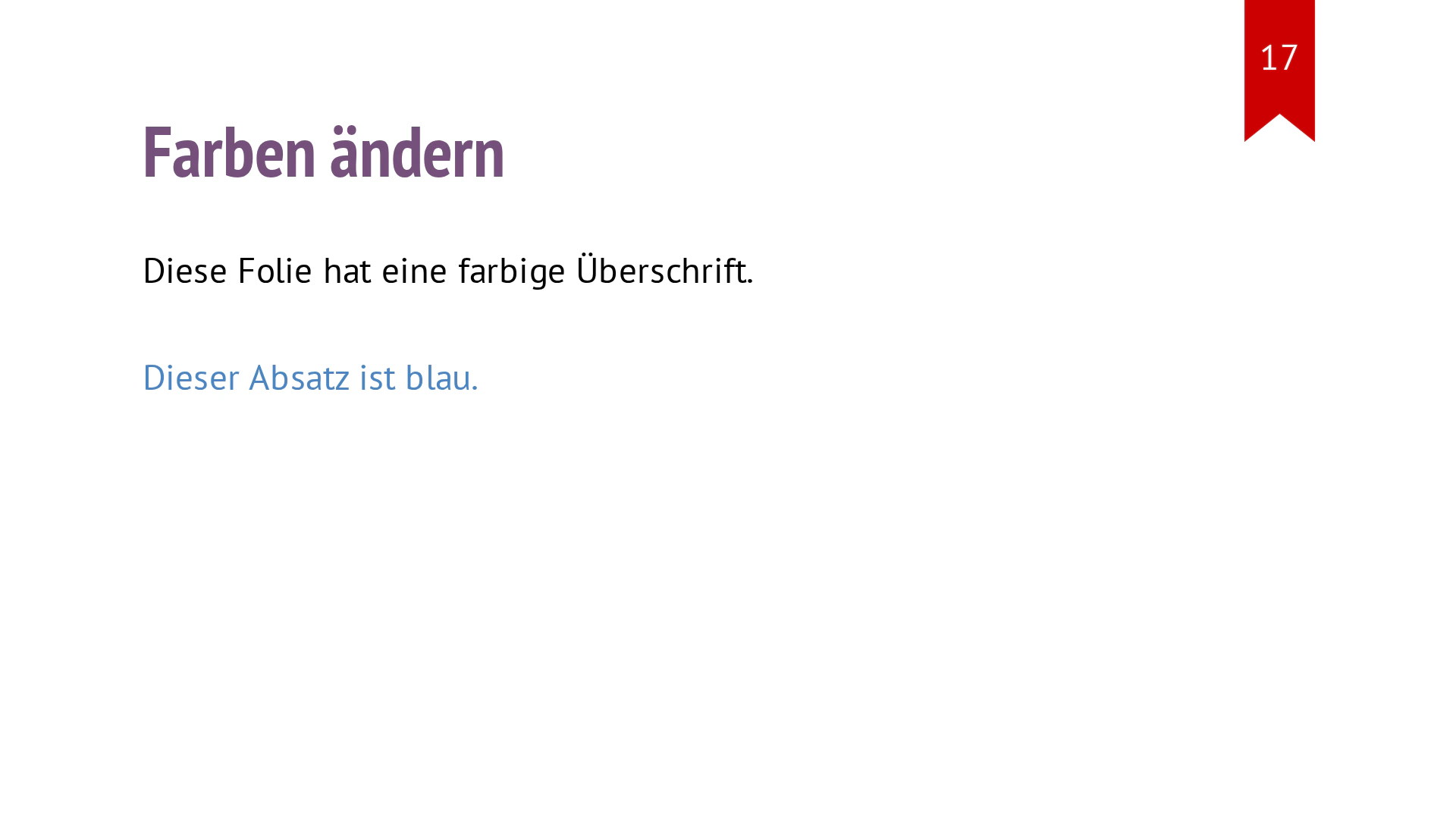 Die Überschrift ist dunkelblau, einzelne Textteile sind blau und rot hervorgehoben.